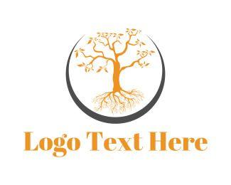 Orange Tree Circle Logo - Tree Logo Maker | Create A Tree Logo | Page 14 | BrandCrowd