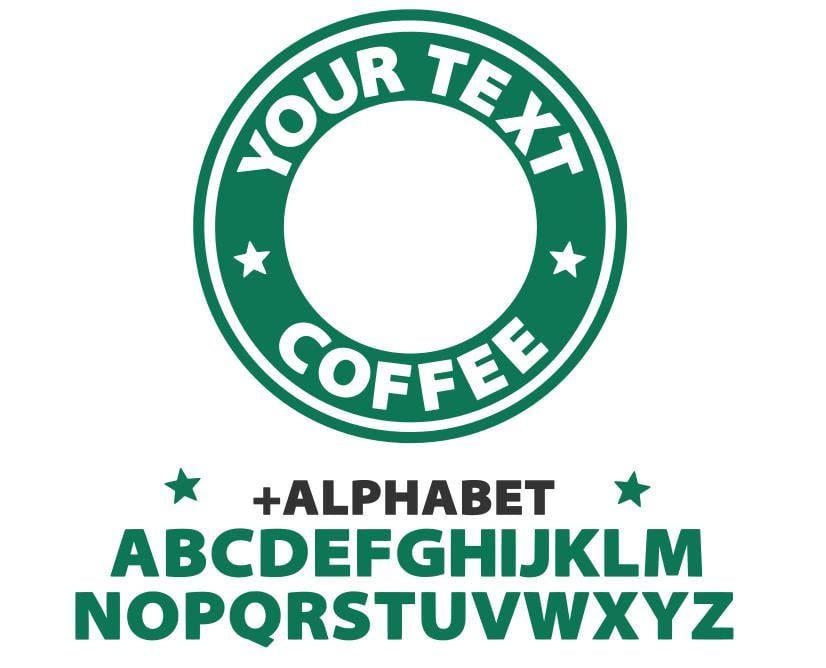 Custom Circle Logo - Starbucks svg starbucks custom logo template svg coffee svg | Etsy