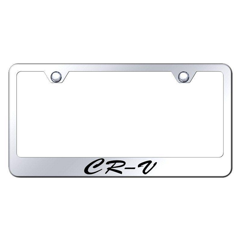 Script V Logo - Autogold® LFS.CRV.EC - Chrome License Plate Frame with Script Laser ...