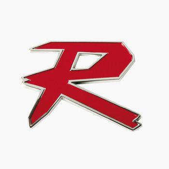 Cool Red R Logo - R Red Chrome Car Badge Emblem