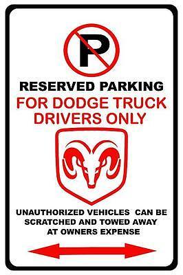 Dodge Truck Logo - DODGE RAM TRUCK Logo No Parking Sign NEW - $19.00