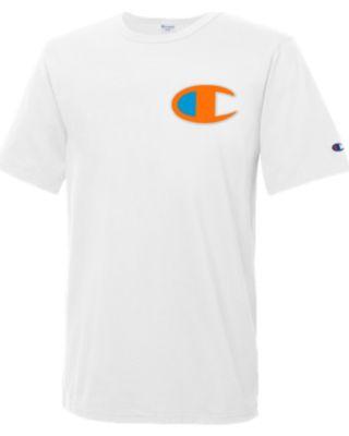 Orange Blue and White Logo - Amazing Deals on Champion Big Logo Graphic T-Shirt - Mens - White ...