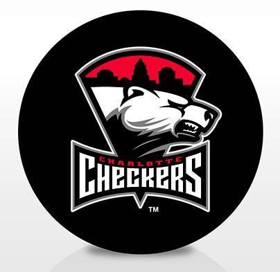 Checkers Logo - Charlotte Checkers Team Logo Souvenir Puck