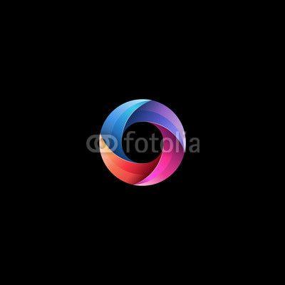 Colorful Close Logo - Initial lowercase letter o, curve rounded logo, gradient vibrant ...