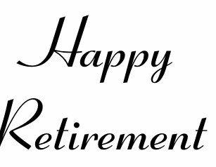 Black and White Retirement Logo - Retirement Wrapping Paper