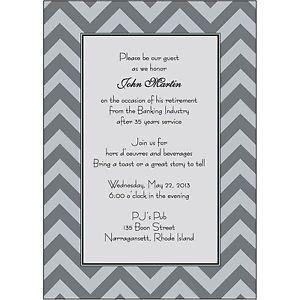 Black and White Retirement Logo - 25 Personalized Retirement Party Invitations - RPIT-24 Black and ...