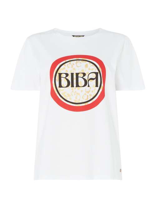 T and Circle Logo - Biba Biba Circle Logo And Animal T-shirt - House of Fraser