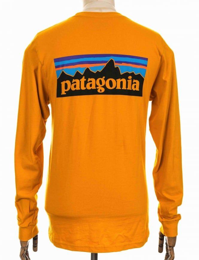 S and L Logo - Patagonia L/S P-6 Logo Tee - Ysidro Yellow - Patagonia from iConsume UK