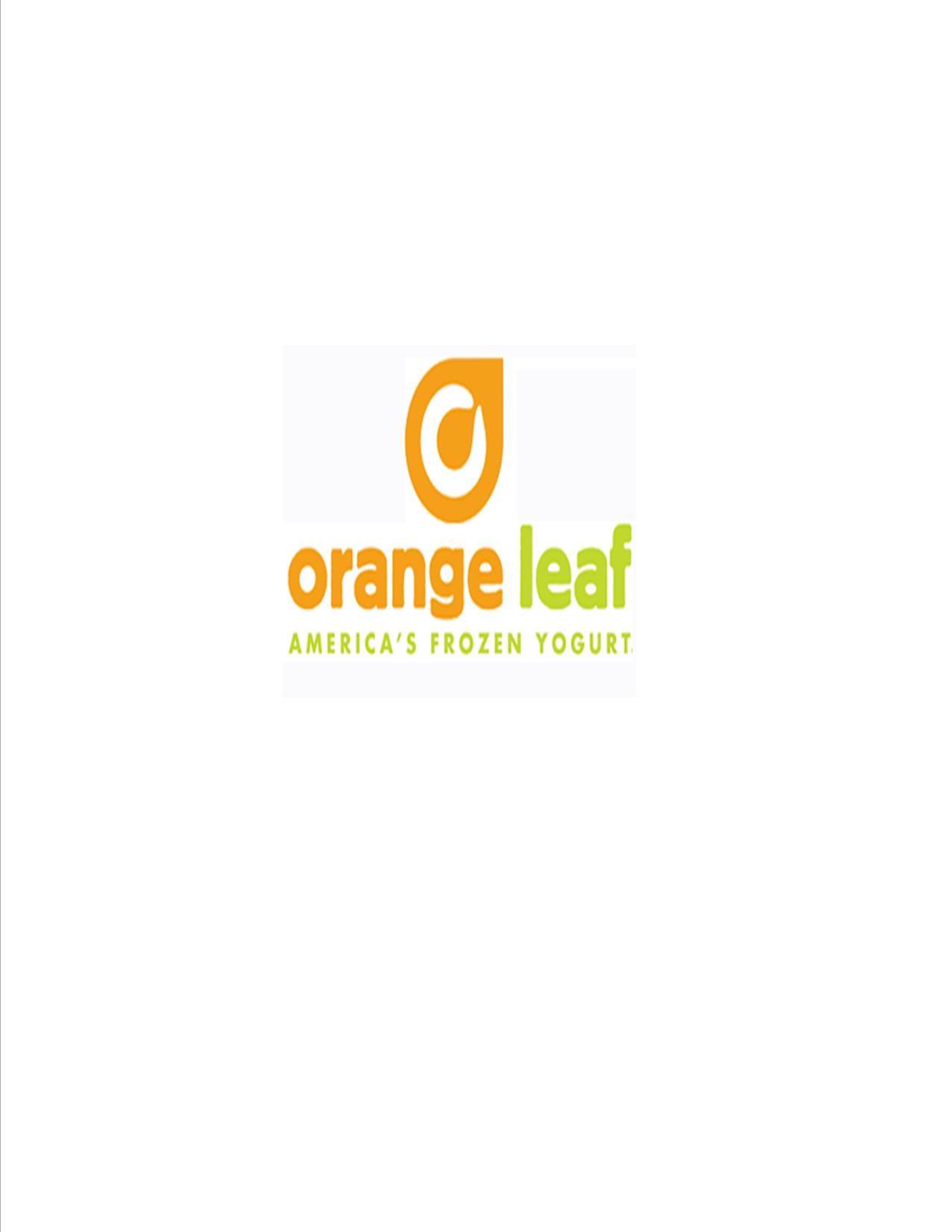 Orange Leaf America Frozen Logo - Give Back Night at Orange Leaf – The Arc of Evansville