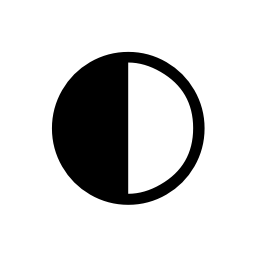 Half Black Circle Logo - Circle With Left Half Black Smiley Face Unicode Character U+25D0