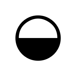 Half Black Circle Logo - Circle With Upper Half Black Smiley Face Unicode Character U 25D3