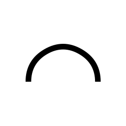 Half Black Circle Logo - Half circle with CSS (border, outline only) - Stack Overflow