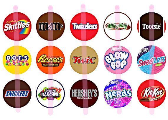 Candy Logo - INSTANT DOWNLOAD Candy Logo 15 1 inch bottle by Crazy4Bottlecaps ...