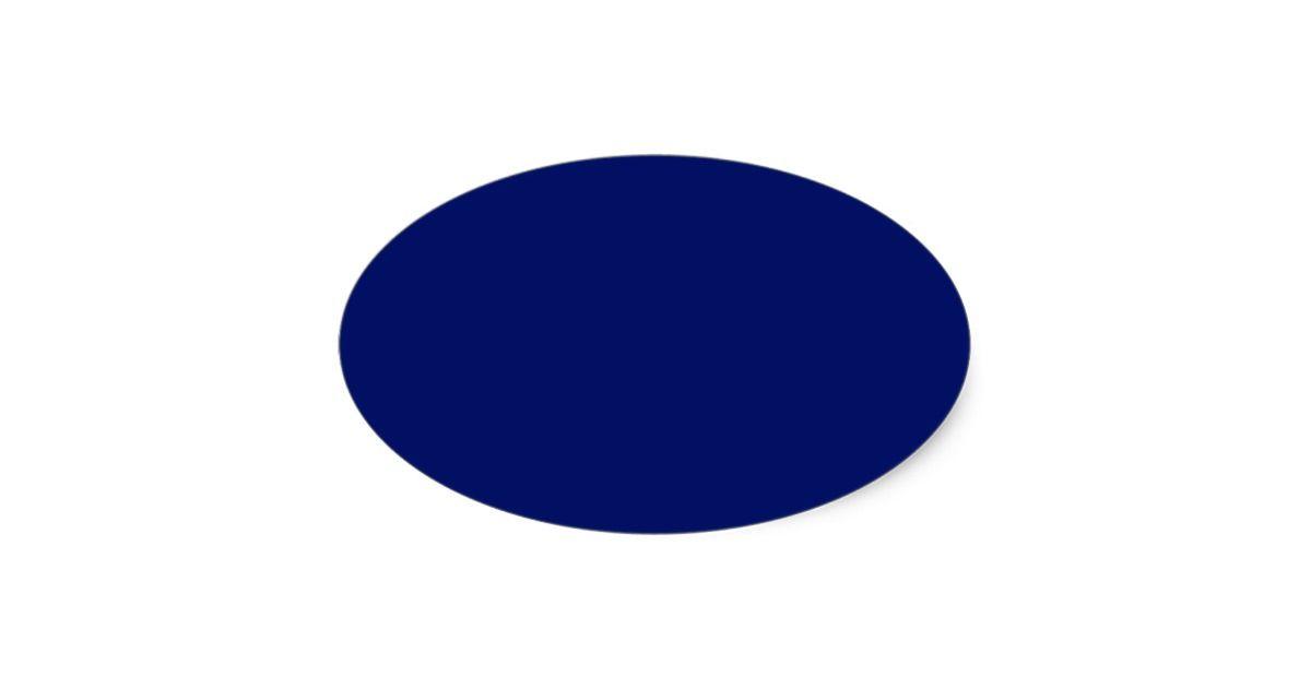 Navy Blue Oval Logo - Navy Blue Oval Sticker | Zazzle.co.uk