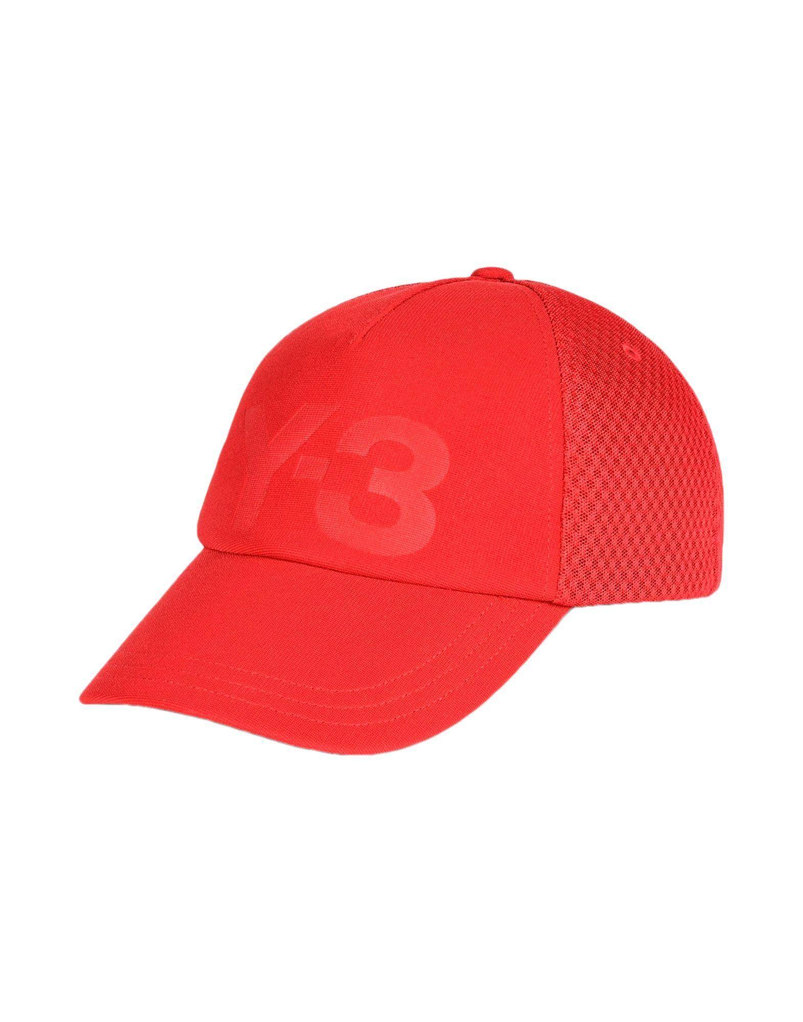 Man with Red Hat Logo - Y 3 Hat In Red For Men