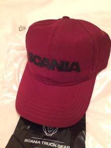 Man with Red Hat Logo - Details about Genuine Scania Logo Truck Baseball Cap Burnt Red Hat One Size  Men's Mens New