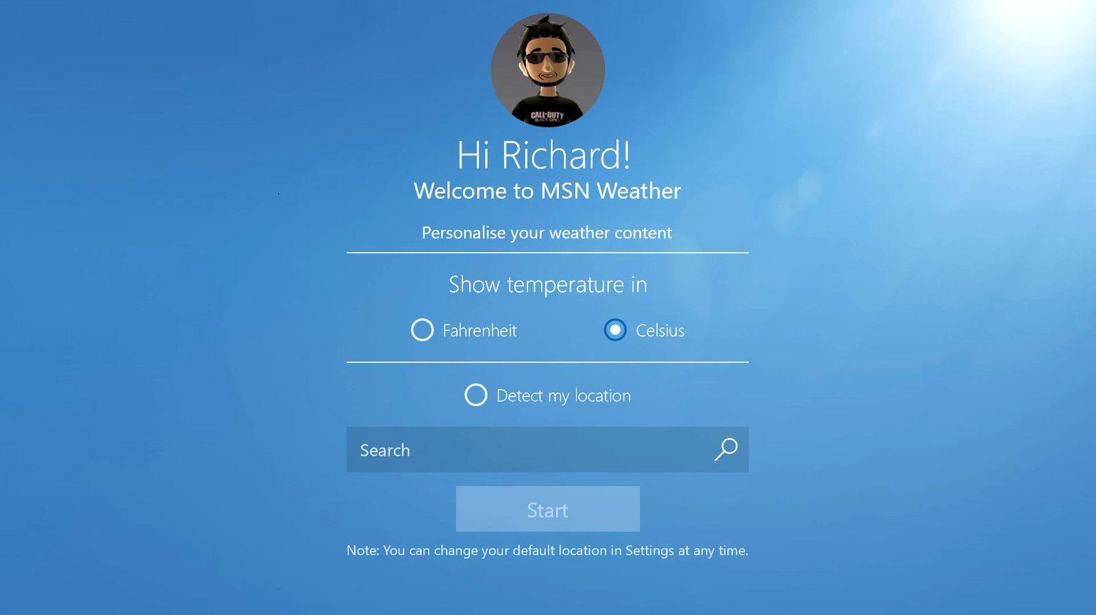 MSN Weather Logo - MSN Weather on Xbox One gives us an early look at Universal Apps