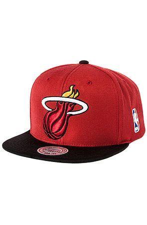 Man with Red Hat Logo - The Miami Heat XL Logo 2 Tone Snapback Hat In Red. #SNAPBACKS