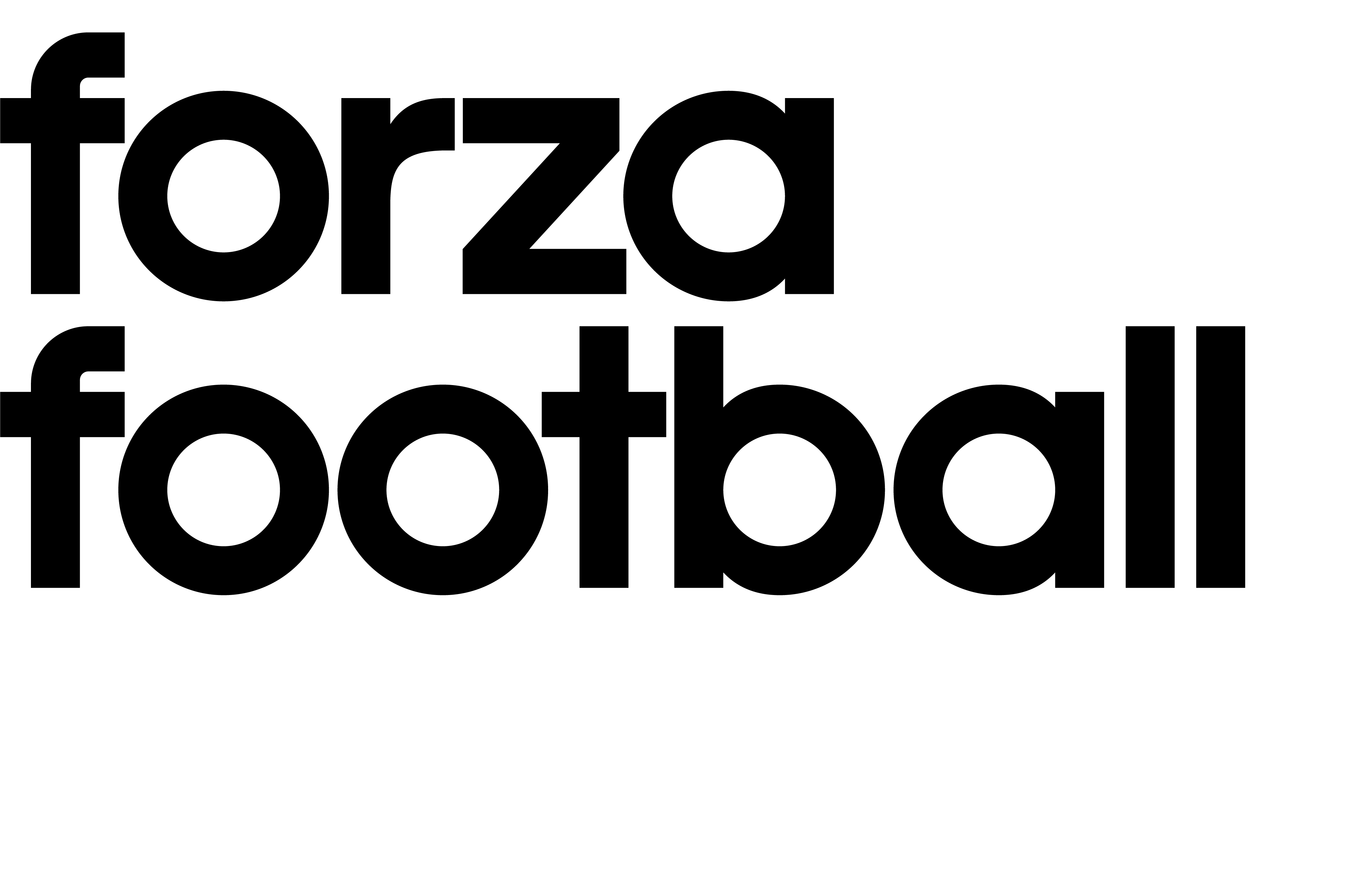 Black and White Football Logo - Forza Football