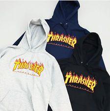 Thrasher Fire Hoodie Logo - Thrasher Hoodie | eBay