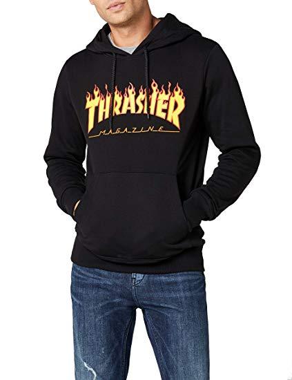 Thrasher Fire Hoodie Logo - Thrasher Flame Pullover Hoody