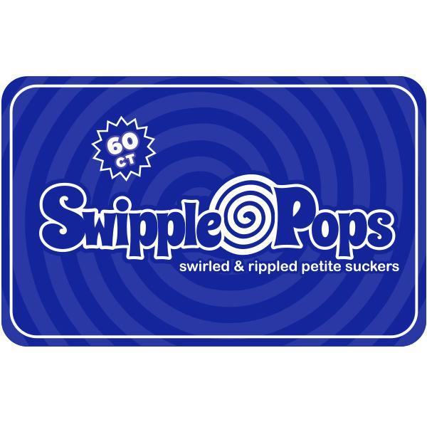 Blue Swirl Logo - Blue Swirl Lollipops with Clear Plastic Sticks