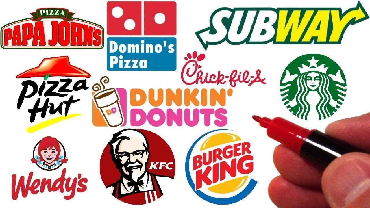 Popular Food Chains Logo - Drawing Logos of World's Largest Fast Food Restaurant Chains - YouTube