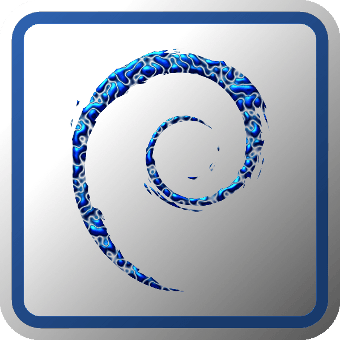 Blue Swirl Logo - Debian Aluminium Abstract Blue Swirl Logo Icon