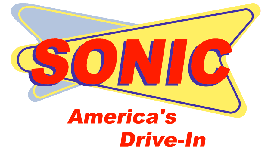 American with Red and Yellow Logo - SONIC America's Drive In Logo Vector .SVG + .PNG