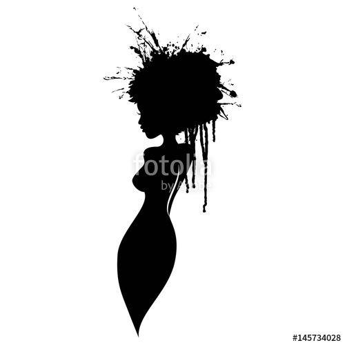 Beautiful Lady Logo - Beautiful lady body profile silhouette. Vector beauty and hair salon ...