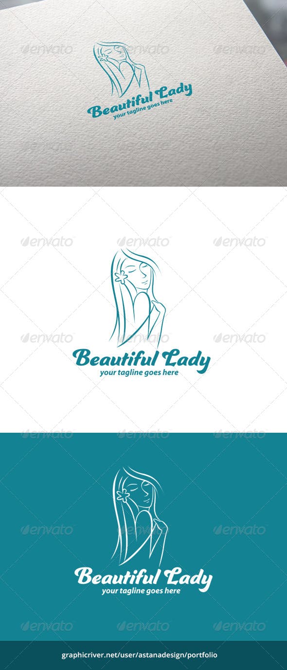 Beautiful Lady Logo - Beautiful Lady Logo by astanadesign | GraphicRiver