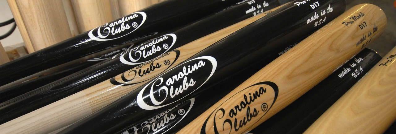 Baseball Bats with Bat Logo - Wood Baseball Bats - Custom Bats - Carolina Clubs