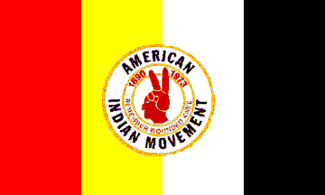 American with Red and Yellow Logo - Historical Flags of Our Ancestors American Protest