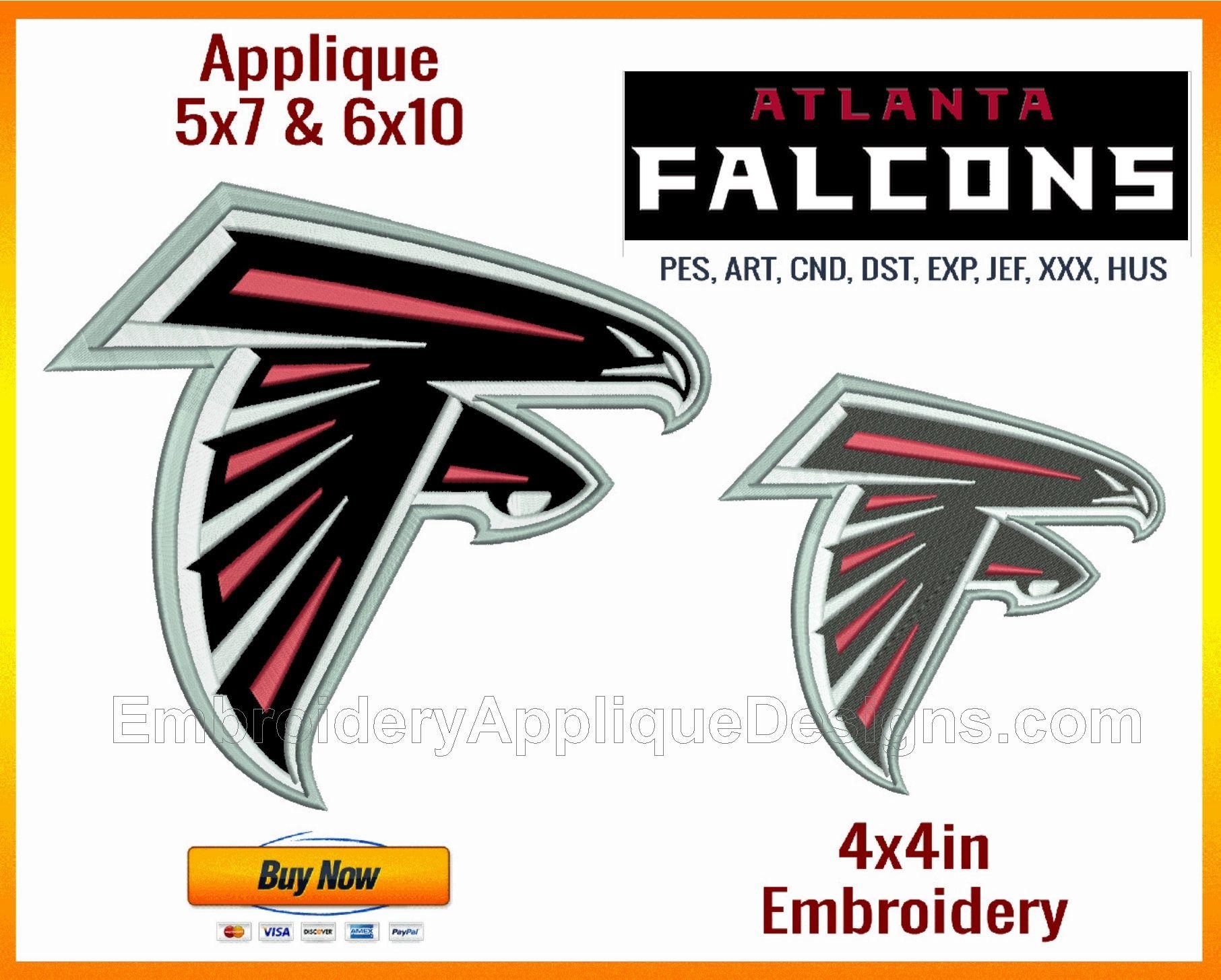 Falcons Sports Logo - Atlanta Falcons - Sports Team Logo - available as BOTH Applique and ...