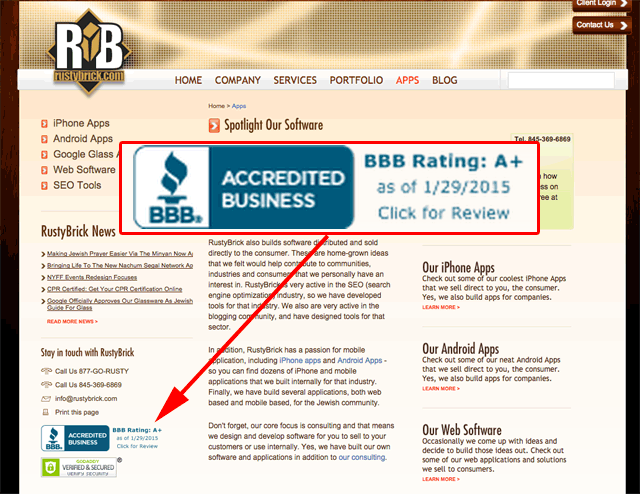 BBB a Rating Logo - Local SEOs Claim BBB Accreditation Important SEO Factor