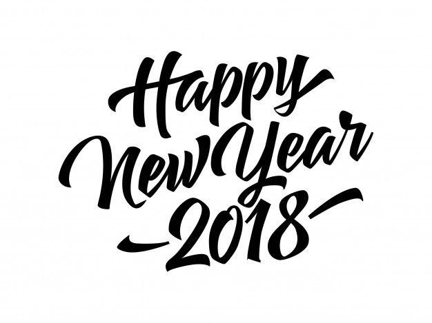 Happy New Year Logo - Happy new year 2018 lettering Vector