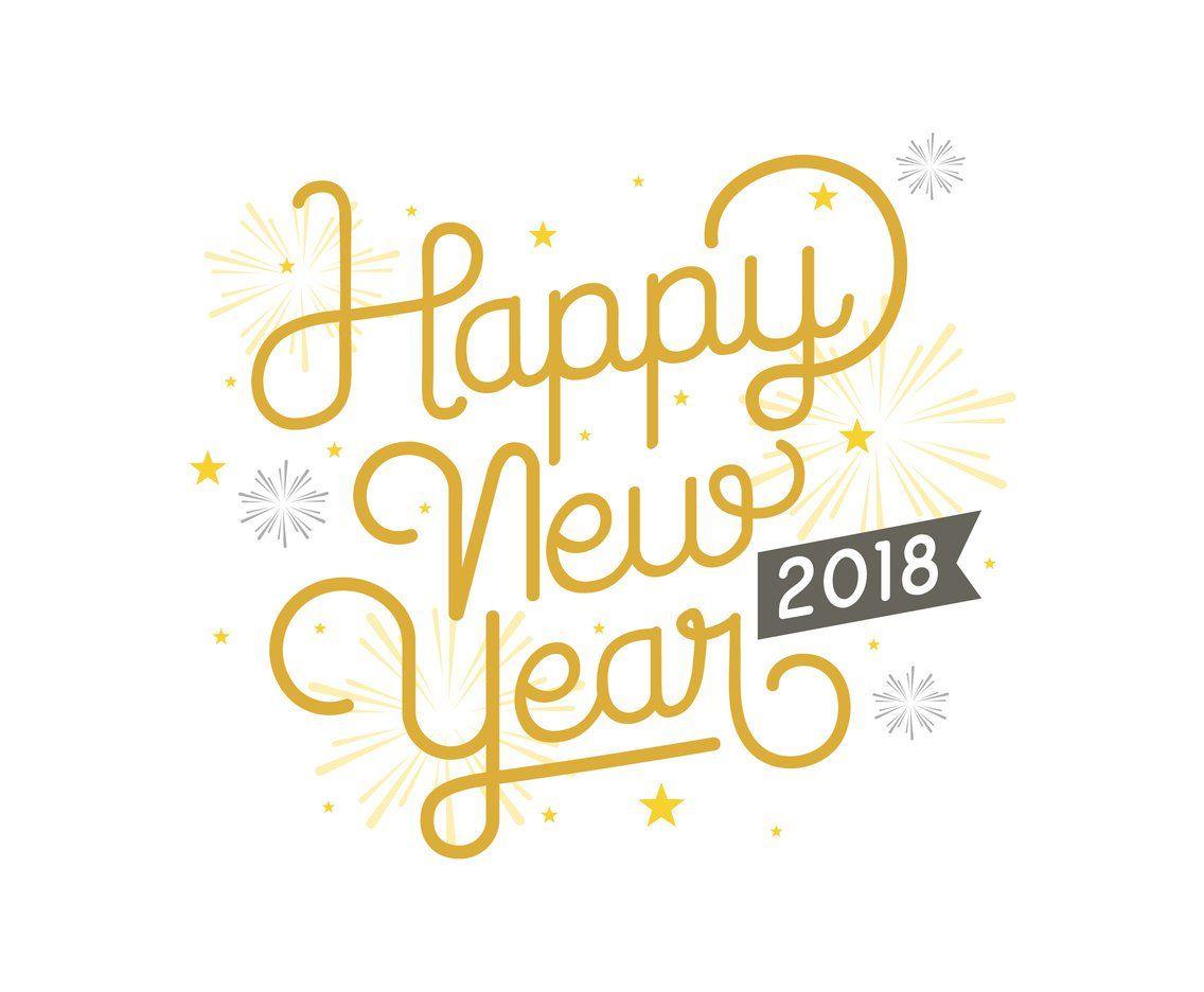 Happy New Year Logo - Happy New Year Greeting Card 2018