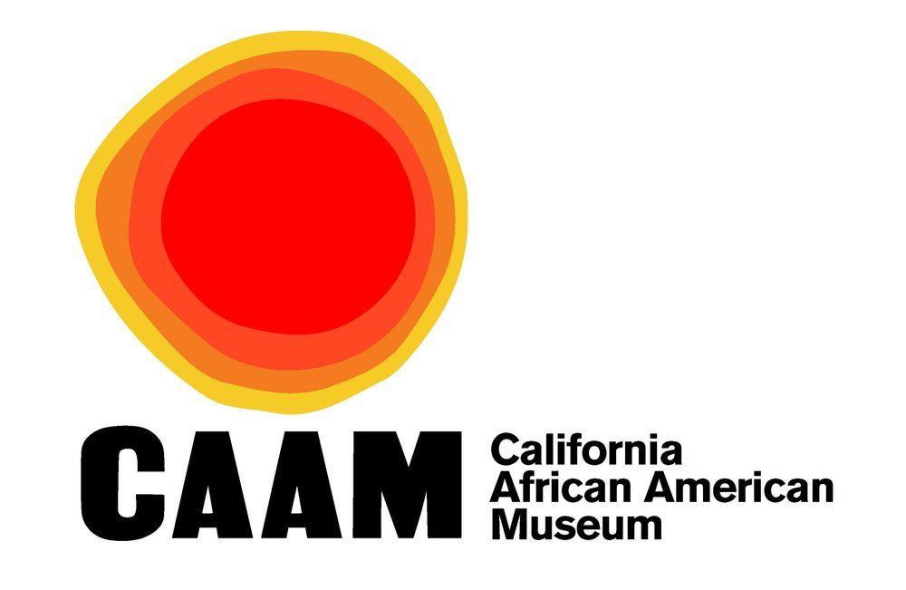 American with Red and Yellow Logo - CALIFORNIA AFRICAN AMERICAN MUSEUM IDENTITY — JULIA LUKE DESIGN