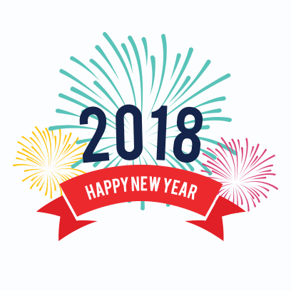 Happy New Year Logo - Happy New Year 2018 Stickers by Jaison Joseph