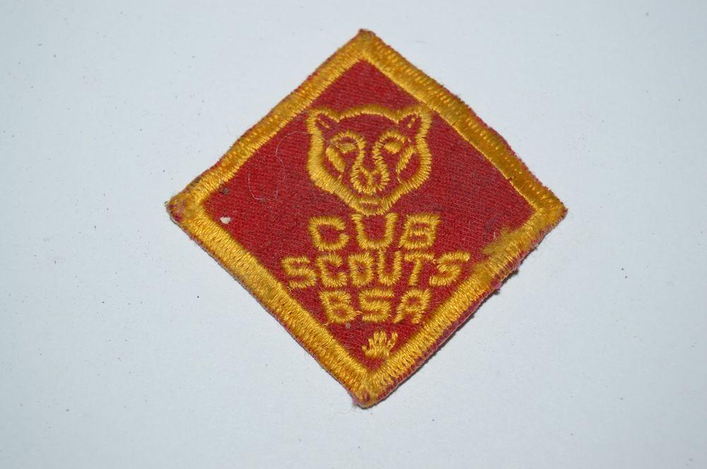 American with Red and Yellow Logo - WOW Vintage Cub Scouts Boy Scouts Of America 2 1 4 Diamond Patch