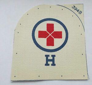Red H in Circle Logo - royal navy red cross H medical printed rank trade badge | eBay
