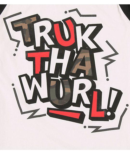 Trukfit Logo - Trukfit Boys Truk The World Raglan T-Shirt | Zumiez
