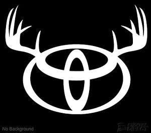 Cool Toyota Logo - Toyota Logo Deer Horns Decal Outdoor Vinyl Sticker 140mm Any Colour ...