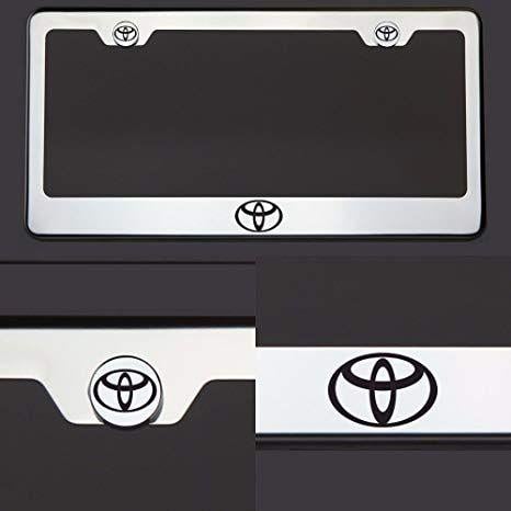 Cool Toyota Logo - Buy Circle Cool One Laser Engraved Black Toyota Logo Mirror
