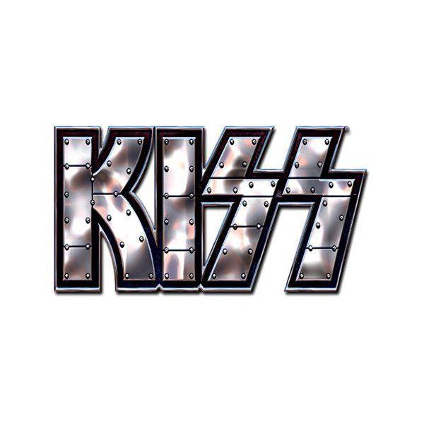 Kiss Logo - Kiss Logo Stud Silver Pin Badge - Rockzone