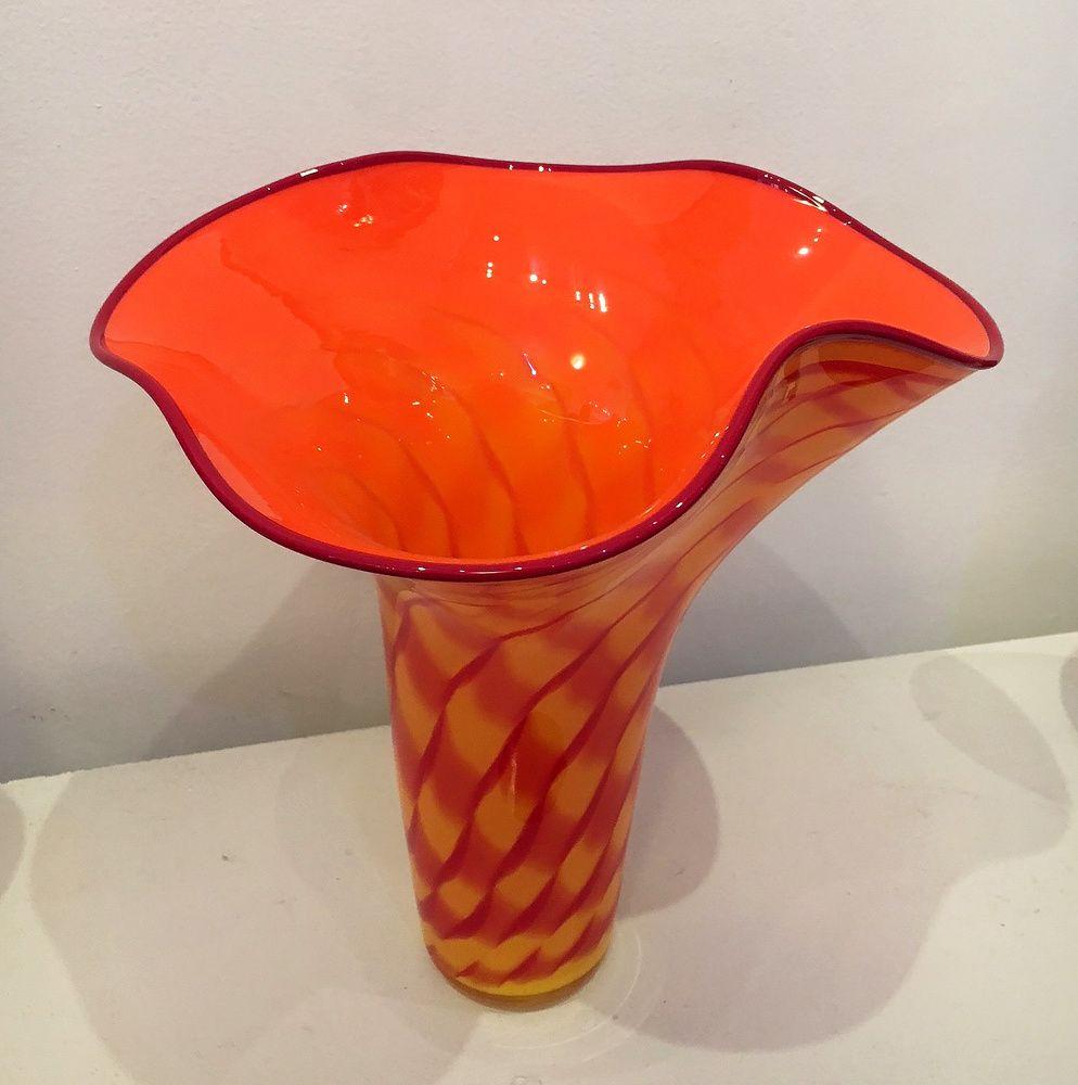 Orange and Red Wavy Logo - Orange & Red Wavy Vase | Tyler Kimball | Leopold Gallery