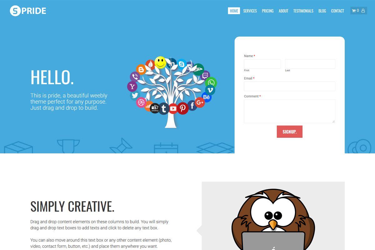 Weebly Logo - Pride Theme, Creative Weebly Template - Roomy Themes