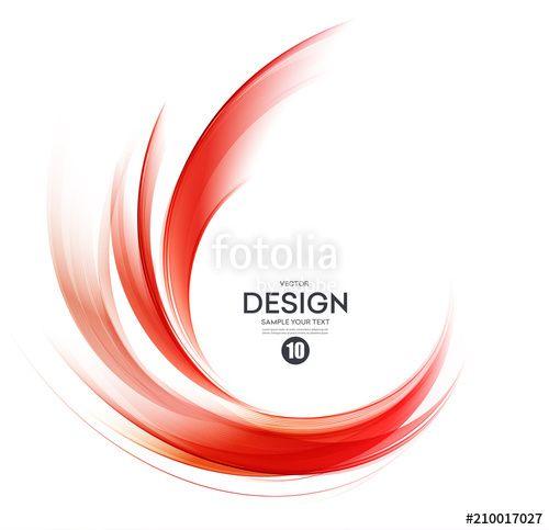 Orange and Red Wavy Logo - Abstract vector background, red wavy