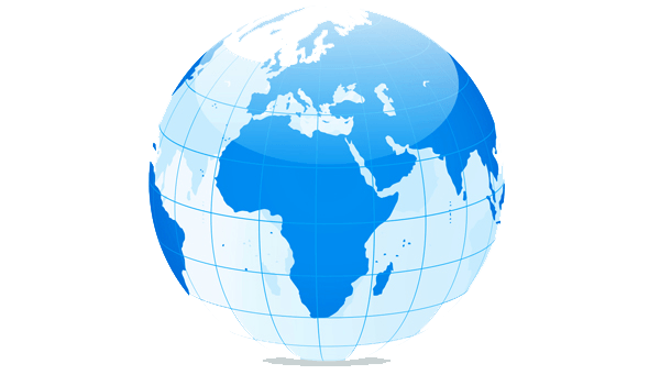 Blue White World Globe Logo - the countdown. Duke Global Health Institute