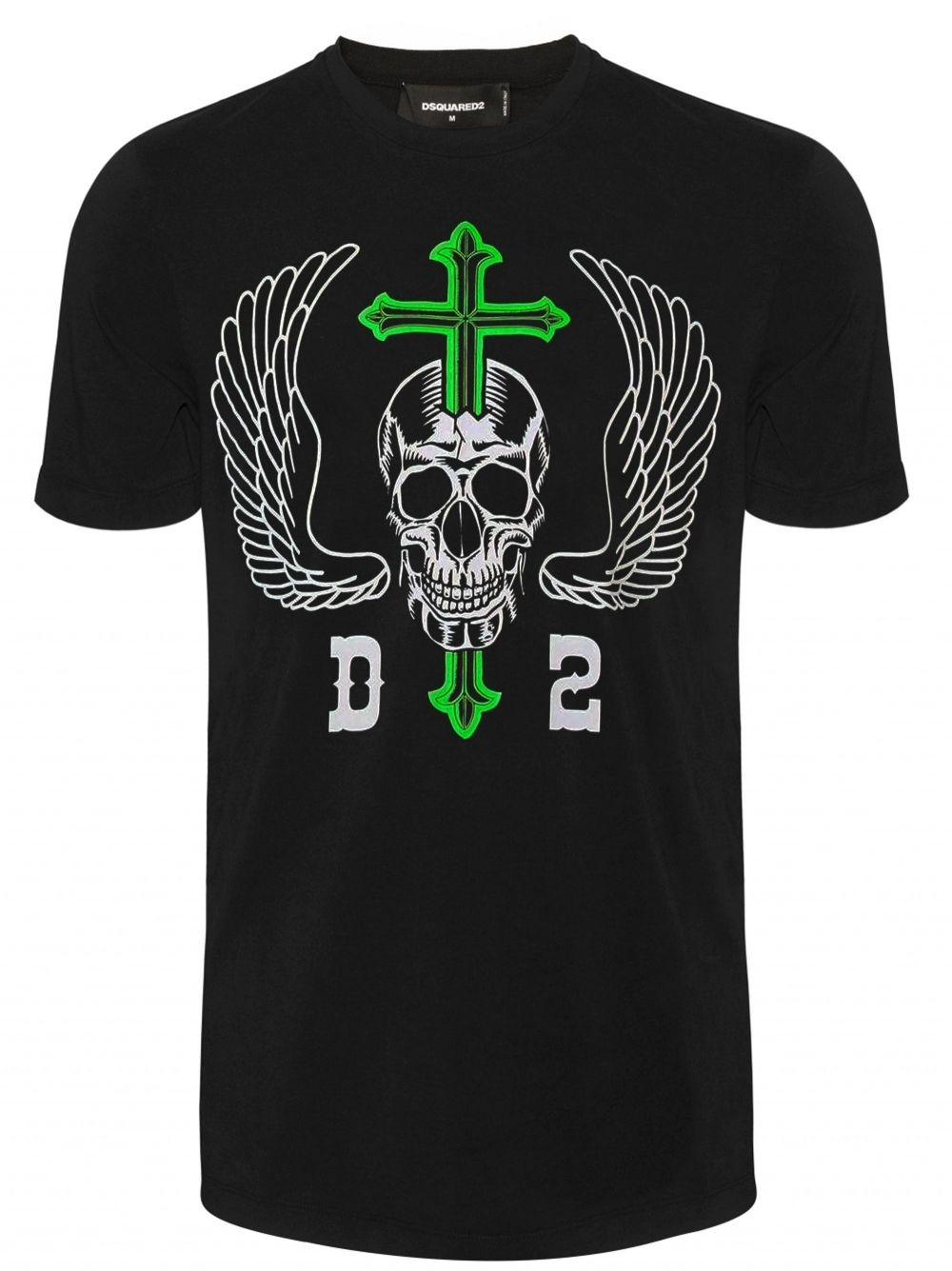 Black Skull Logo - DSQUARED2 Black Skull T-Shirt | Designerwear